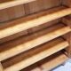 Bibliothèque vitrée vintage en bois