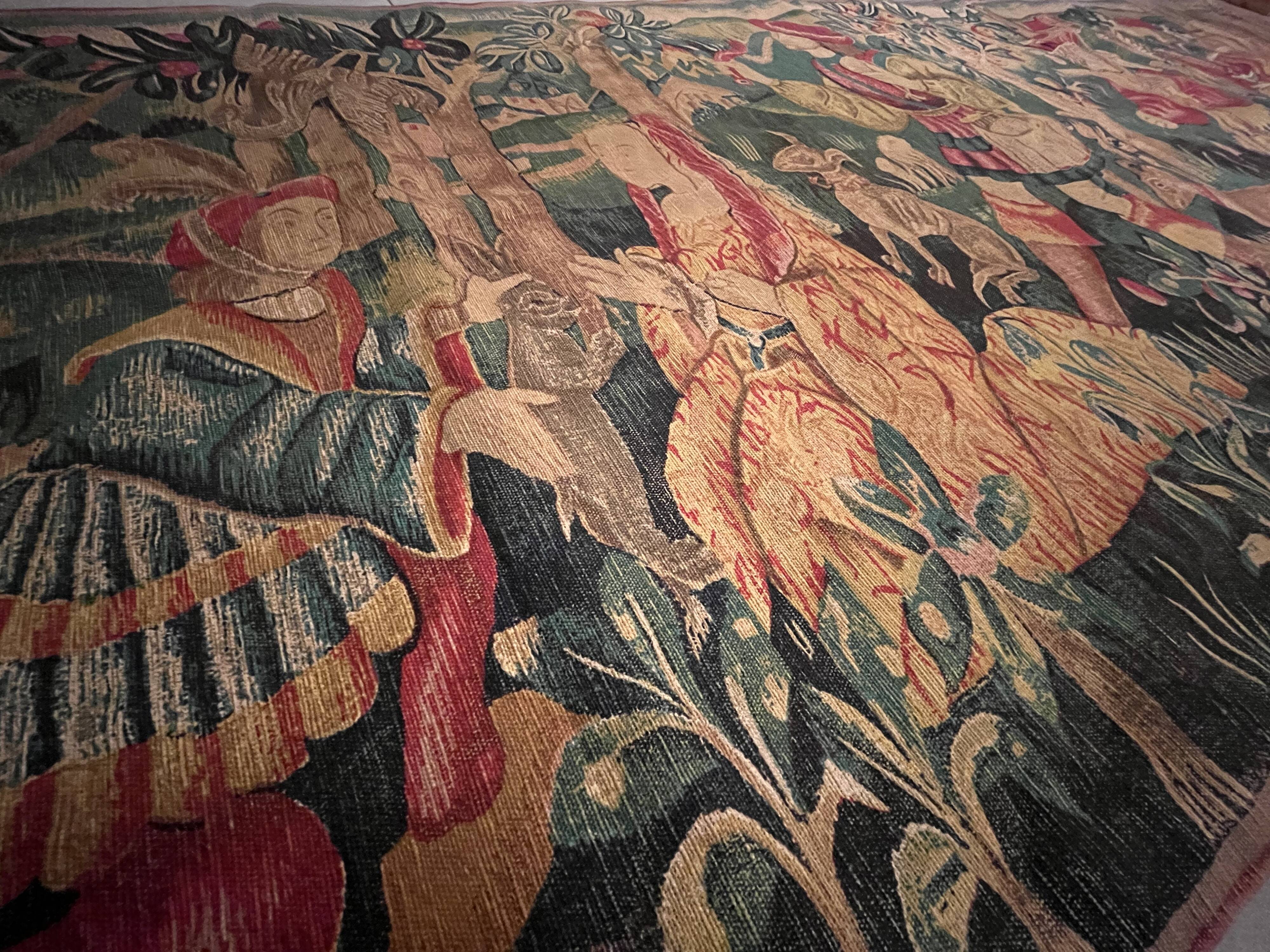 "Falcon Hunting" Wall Hanging Tapestry