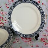 6 flat plates made of blue iron earth from Salins, François 1st