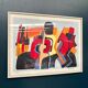 Original Swedish Colour Lithograph – “Composition” by Bo Thorén – Signed – Vintage & Framed