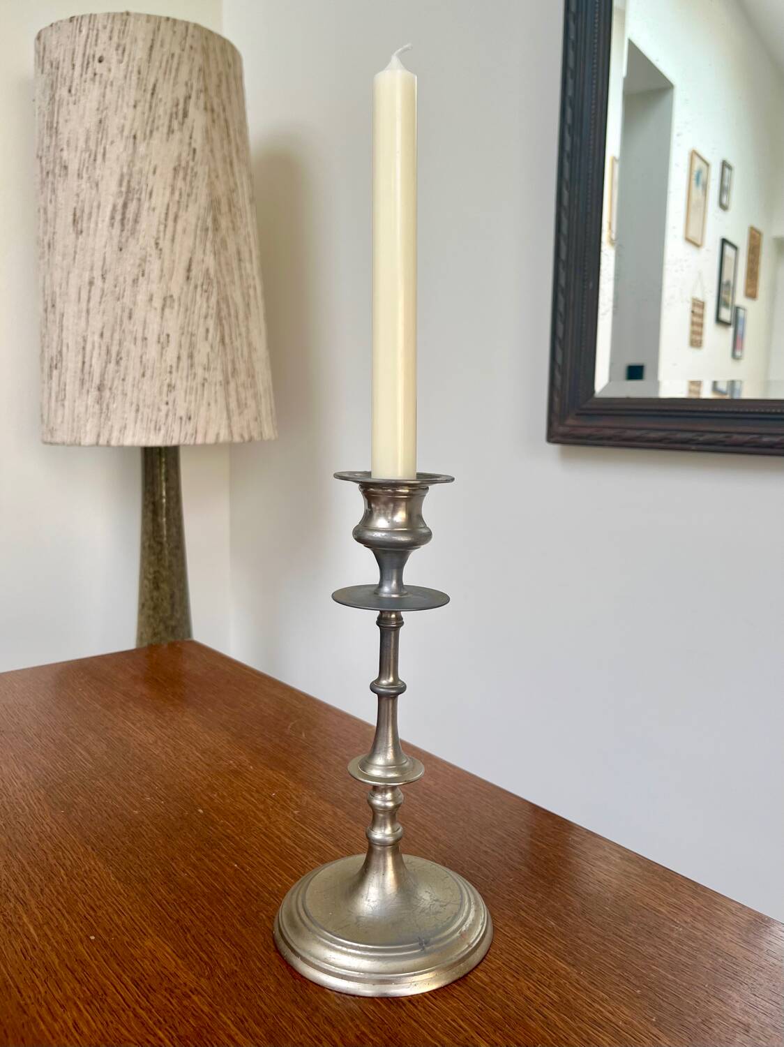 Antique metal candlestick