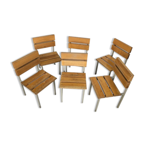 Suites de 6 chaises en - bois