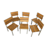 Wooden and iron chair suites from the 70's