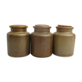 Series of 3 sandstone pots