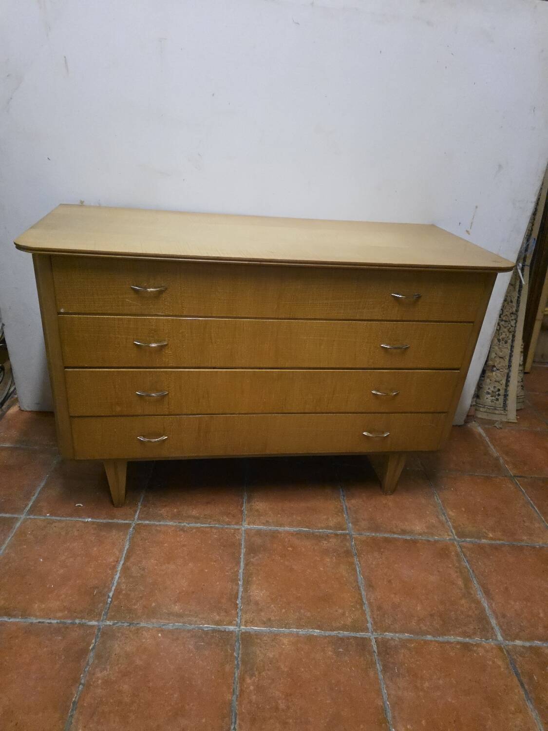 Vintage elm commode from the 1960s.