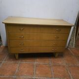 Vintage elm commode from the 1960s.