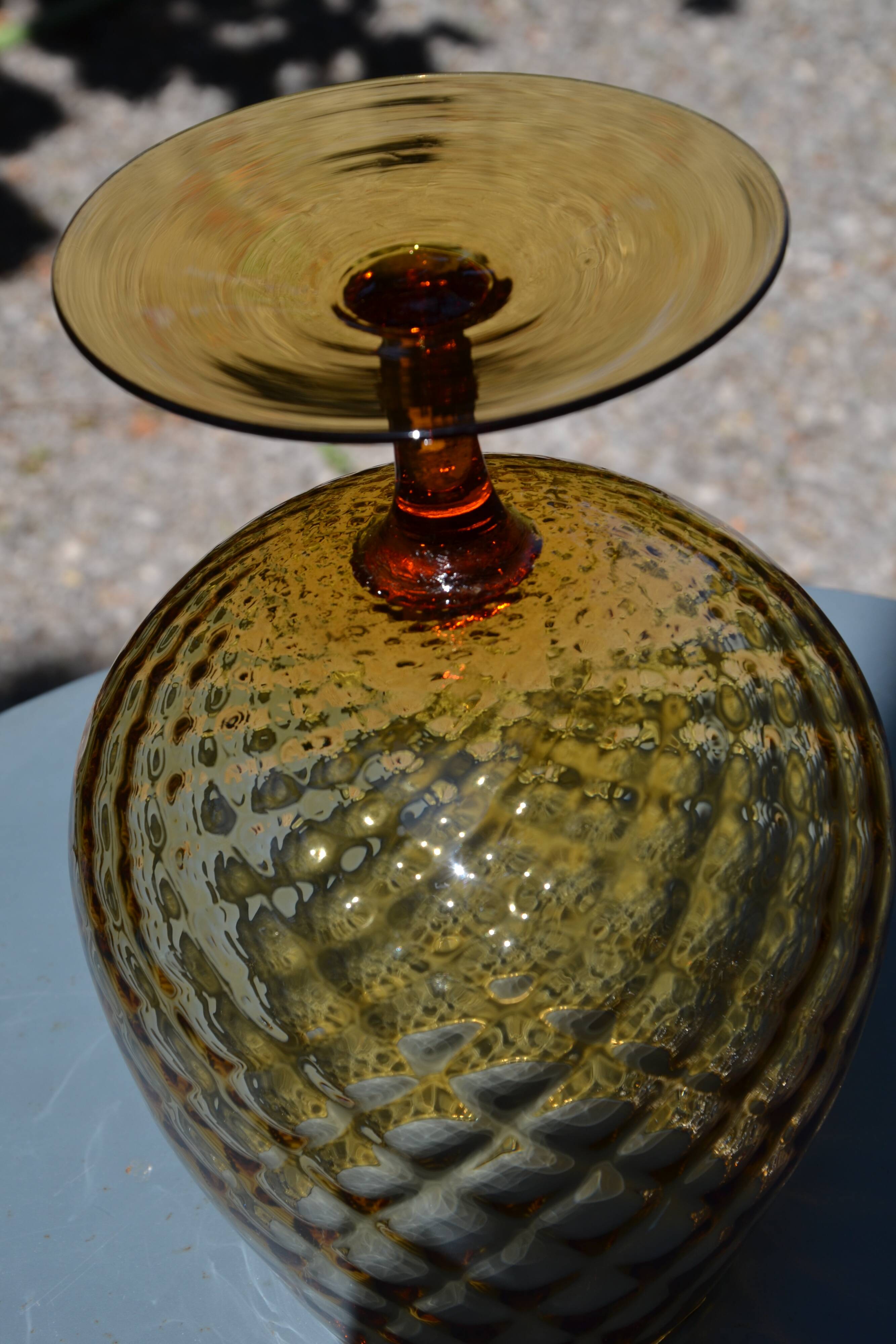 Empoli ochre footed vase