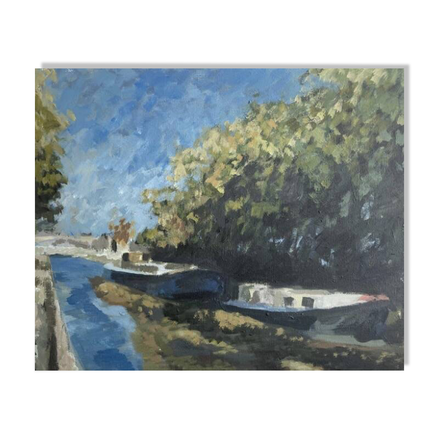 Barge on the banks of the Saône