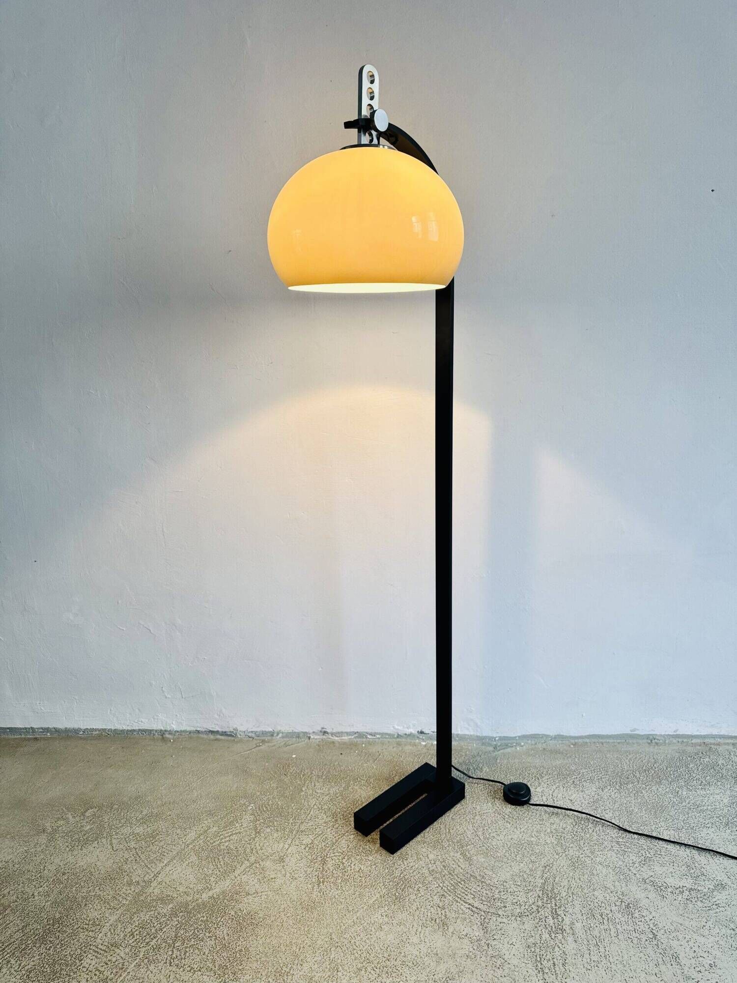 Mushroom Shade Floor Lamp By Dijkstra Lampen, The Netherlands 1970S