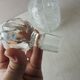 Old carved crystal decanter, star décor
