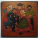 Two wooden paintings carved and painted, Breton naïve art 1950s