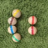 Vintage croquet game with trolley