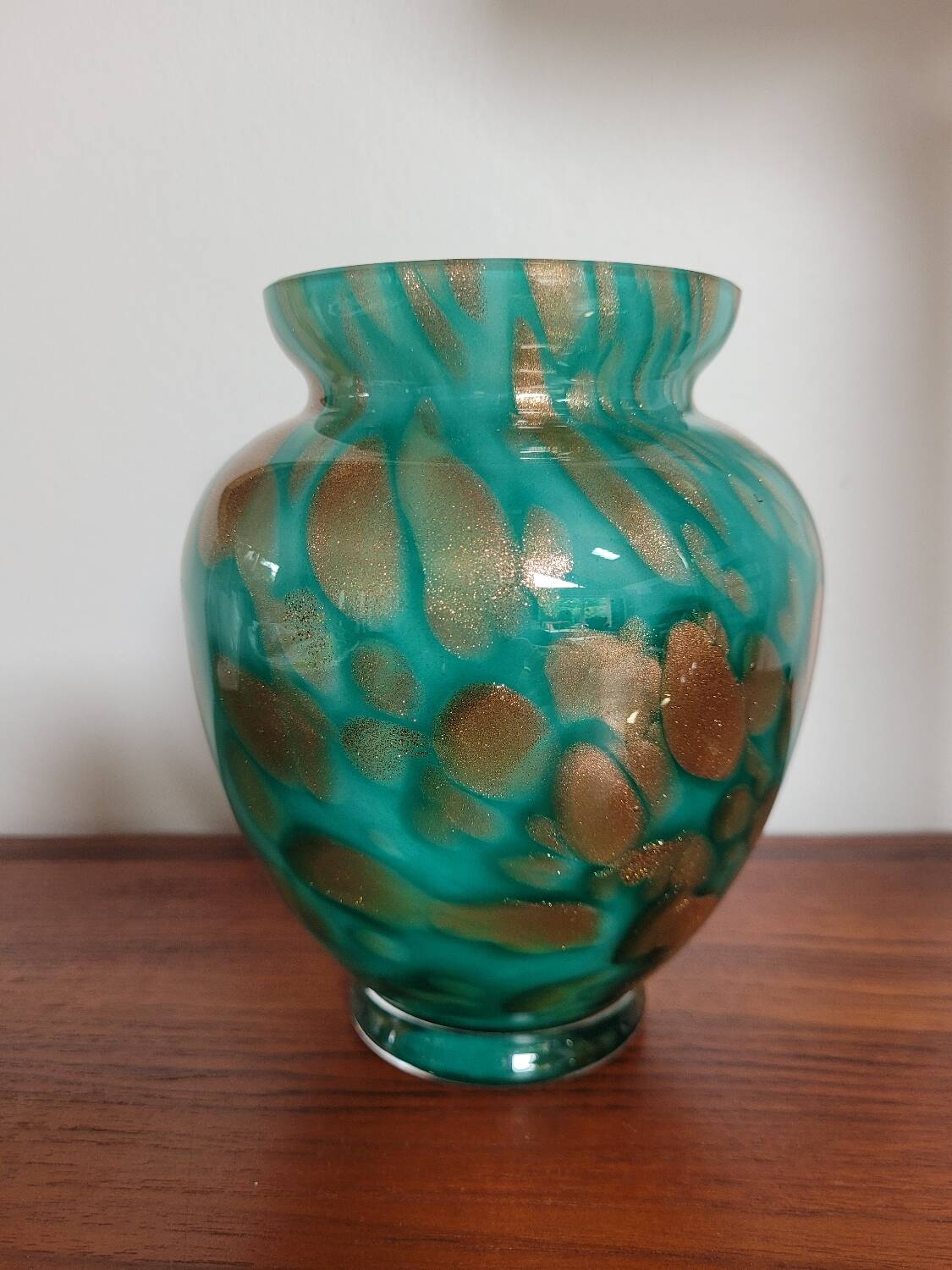 Vase La Rochère en verre et or