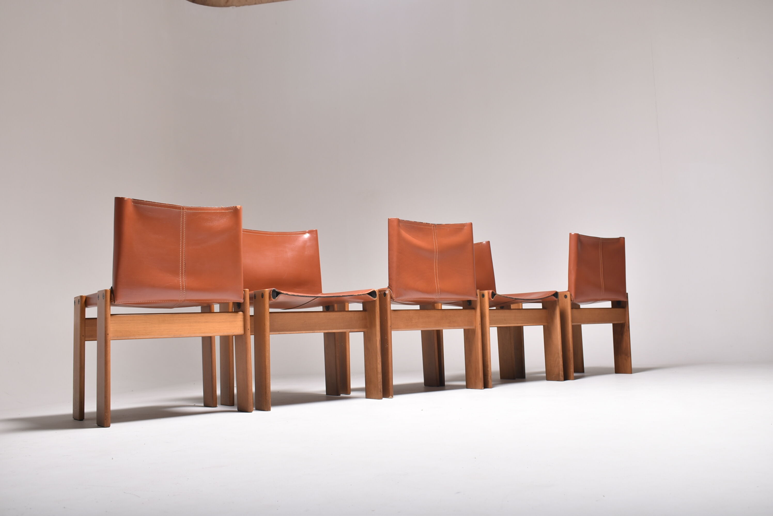 Set of 5 Monk chairs by Afra and Tobia Scarpa 1970