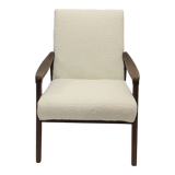 60s armchair reupholstered buckle