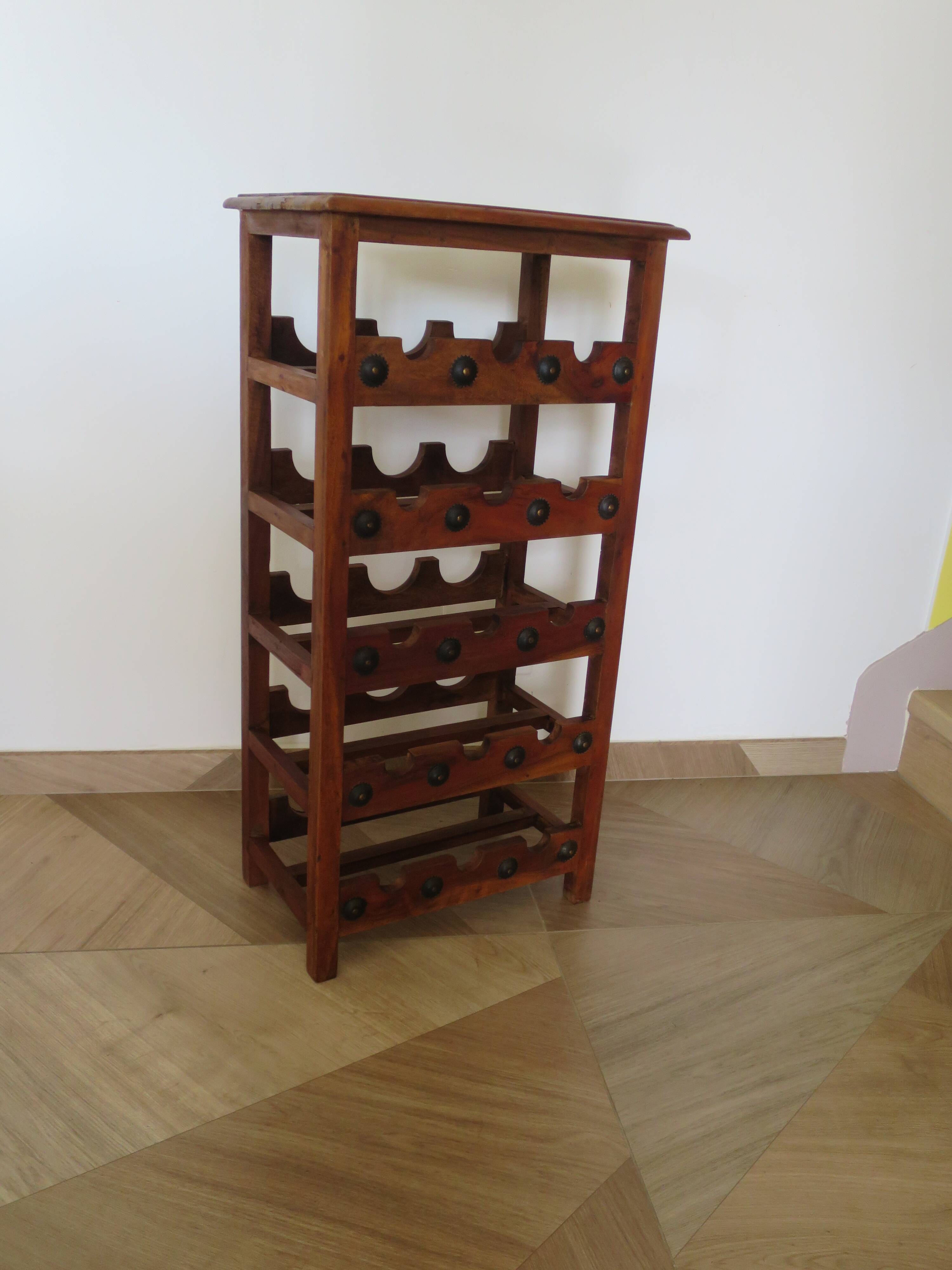 Solid wood wine rack