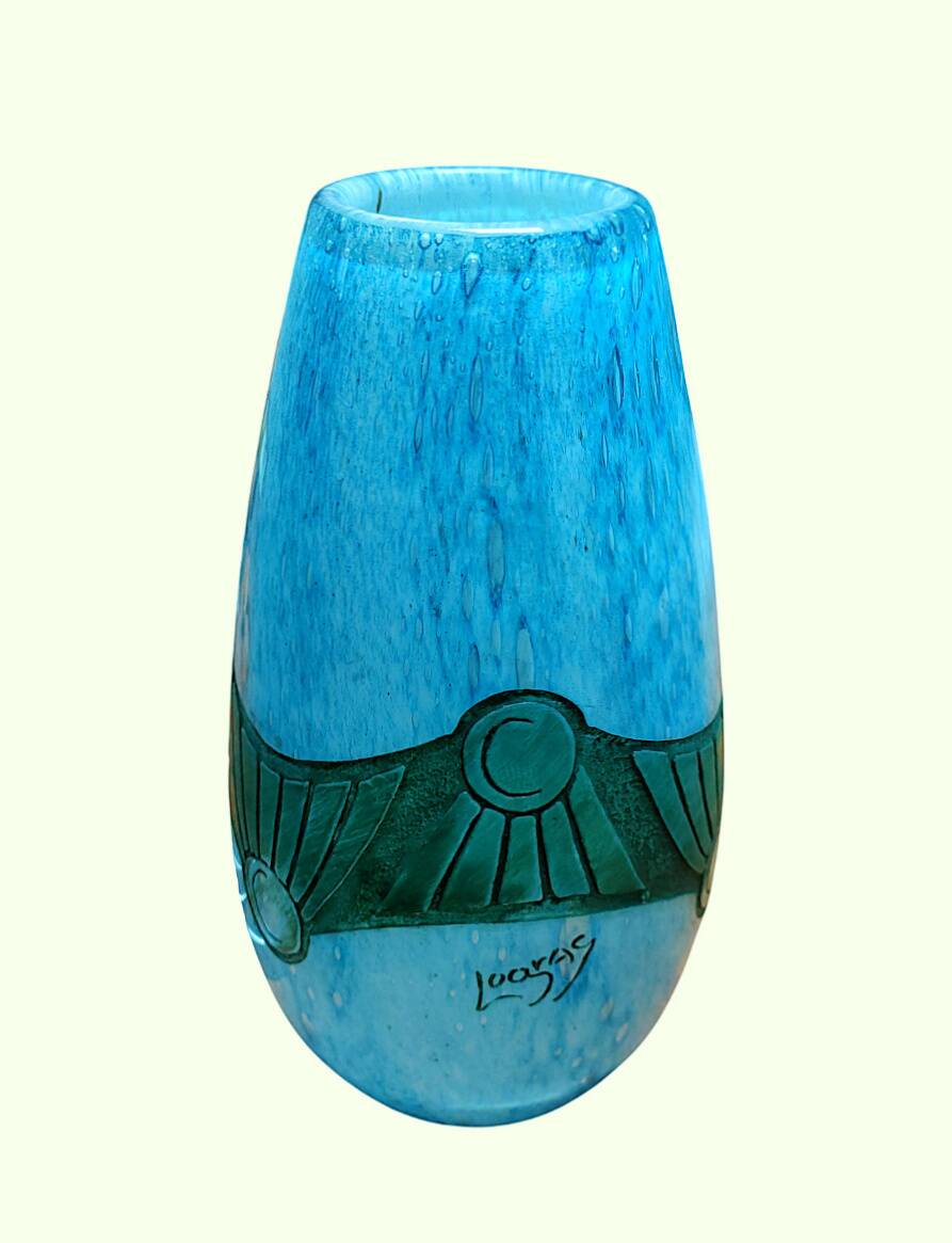 Vase François-Théodore LEGRAS (1839-1916) "Vimoutiers" wheel-engraved 1900