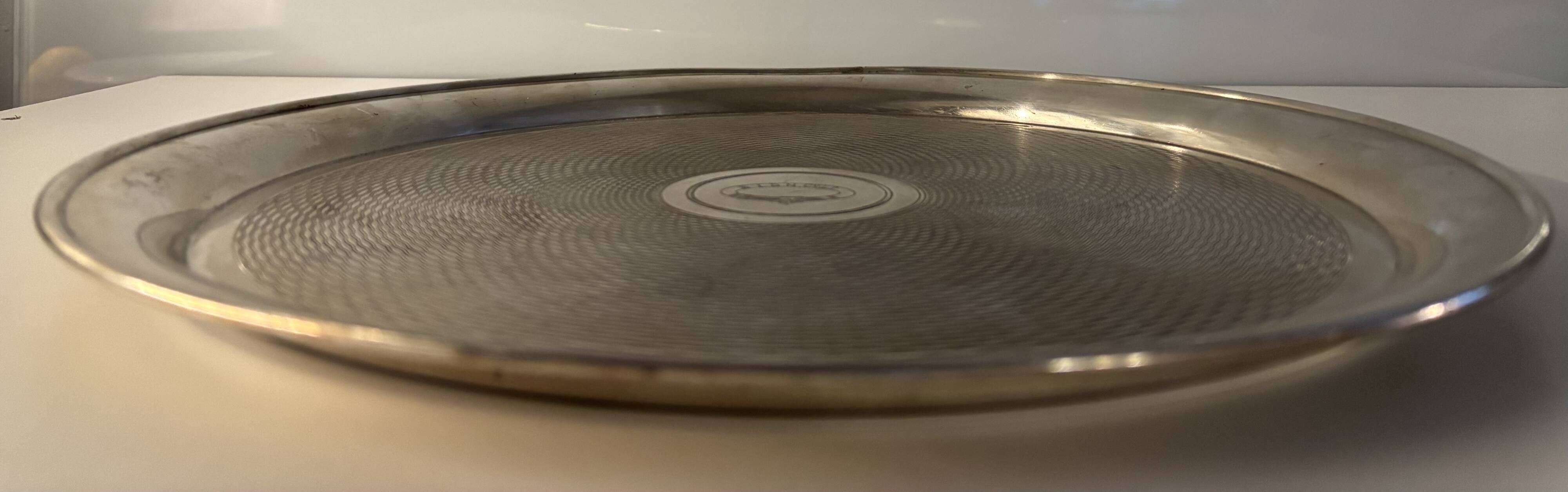 Vintage service platter Mappin & Webb Silver plated Diameter 35 cm