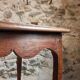 Antique oak side table, provincial writing table from the 18th century, Louis XV style.
