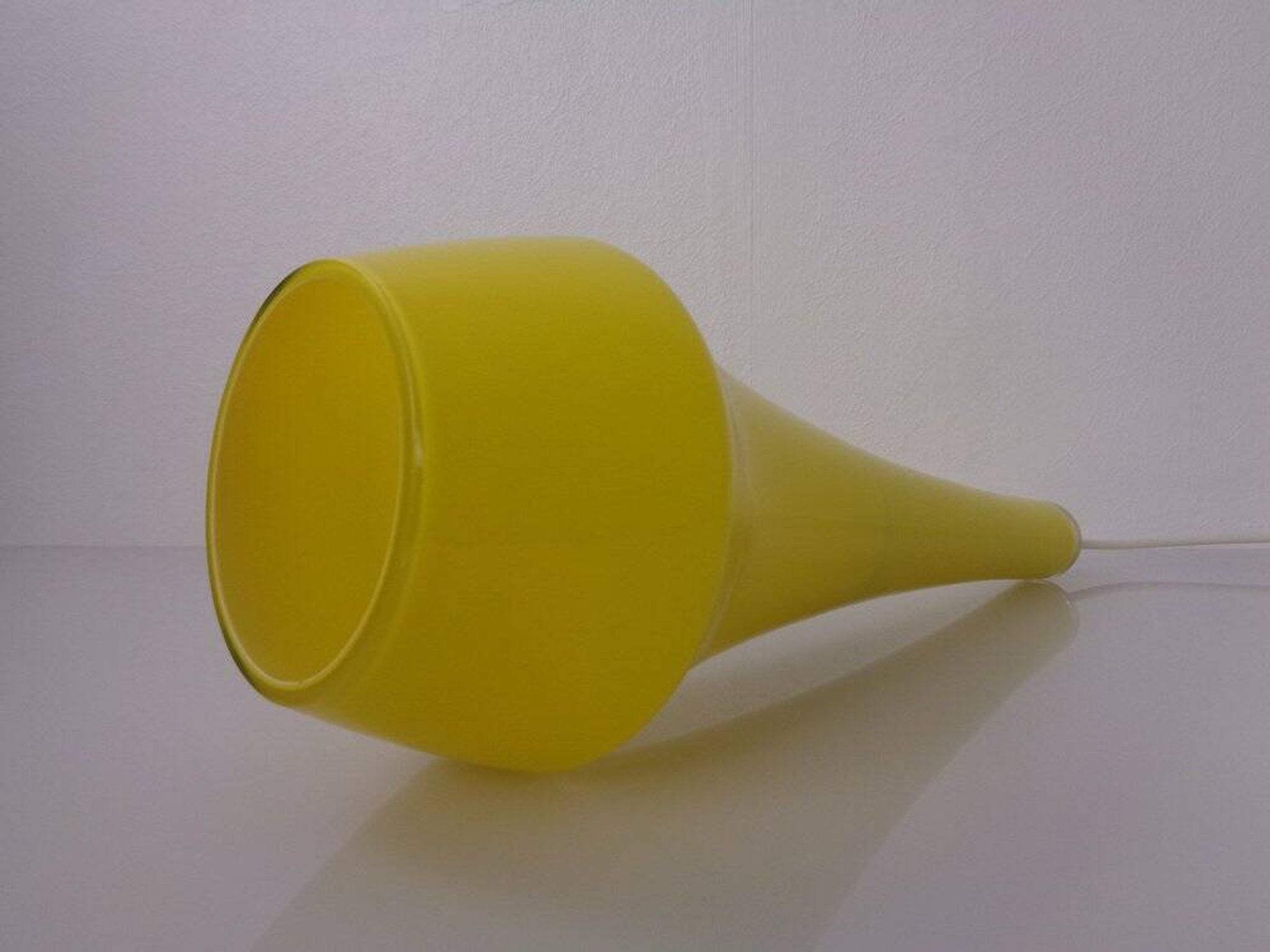 Yellow Teardrop Glass Ceiling Lamp from Holmegaard, Denmark, 1960s