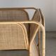 U-shaped armrest rattan armchair, grid canning