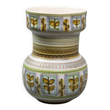 Marcel Guillot – Vase en grès émaillé à décor végétal, Mid-Century 1960