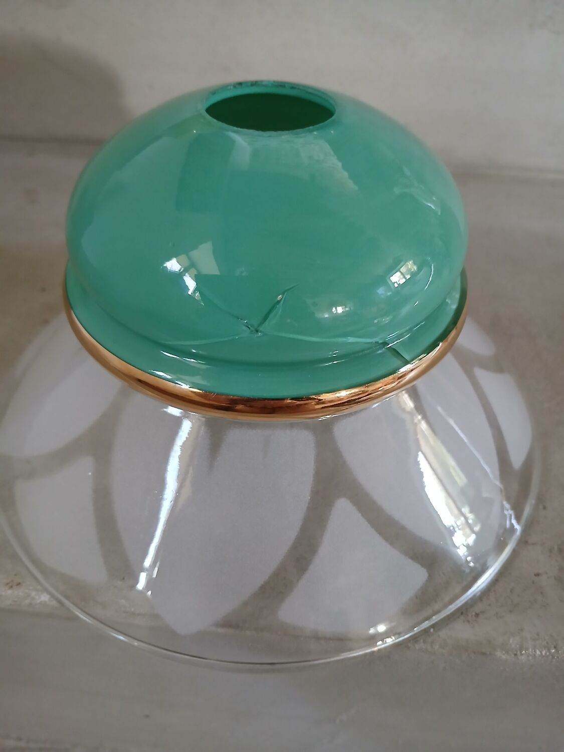 4 Art Deco glass pendant lights