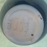 Blue sandstone vase signed Marcel Schmitter betschdorf Alsace