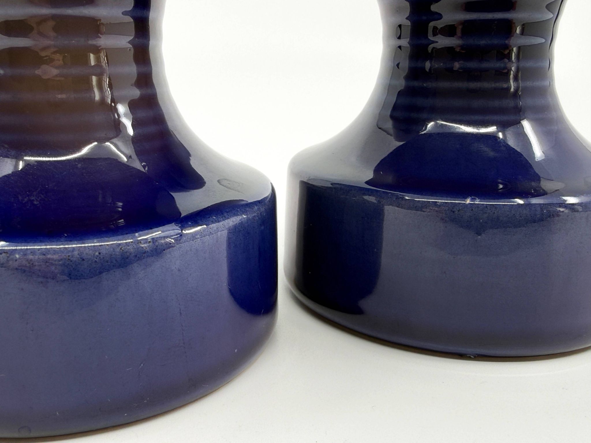 2 bougeoirs en céramique Steuler • Design Cari Zalloni • Circa 60-70