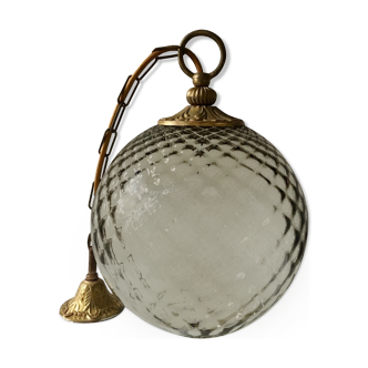 Hanging ball vintage smoked glass
