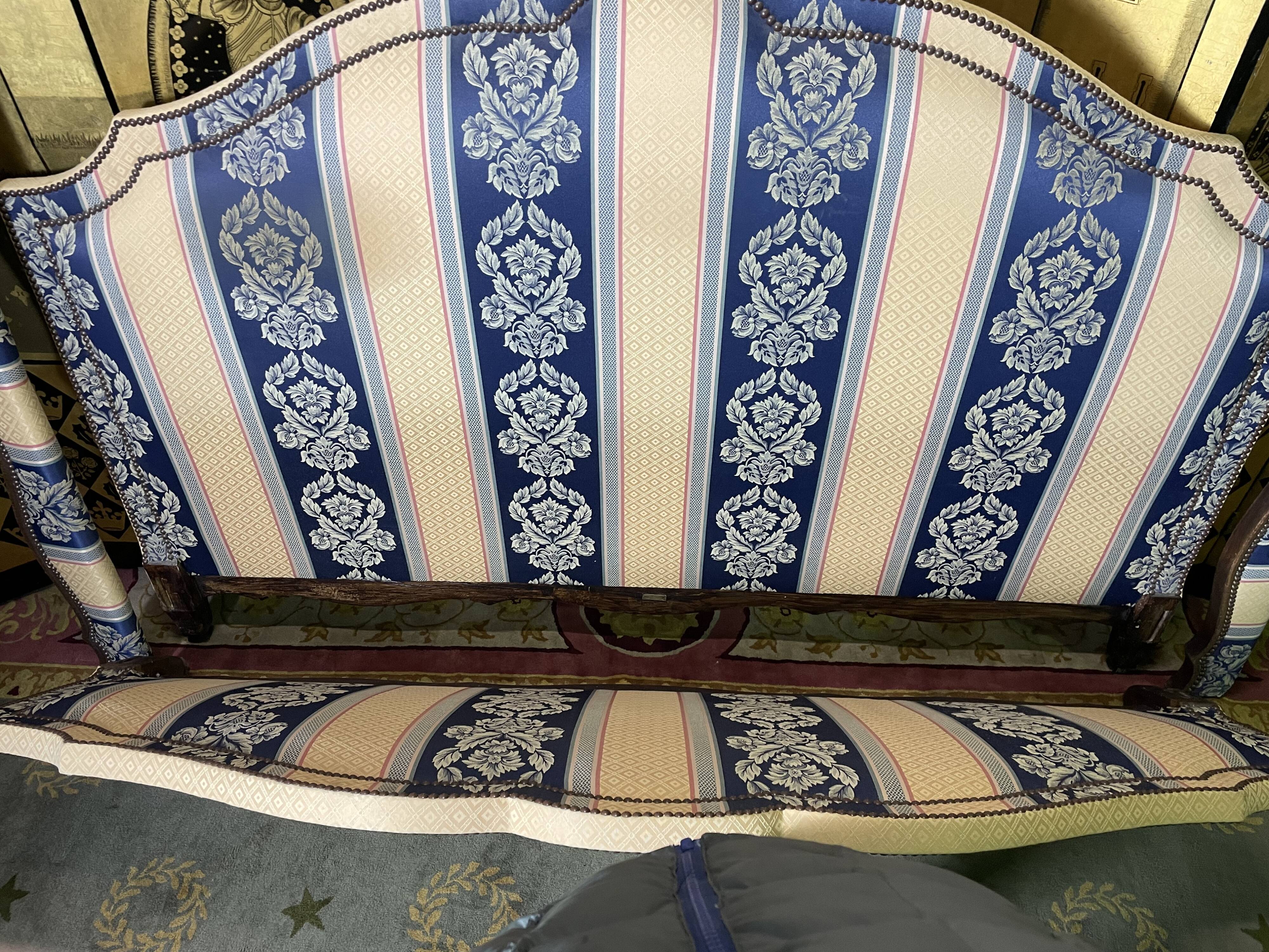 Louis XV style upholstered bed
