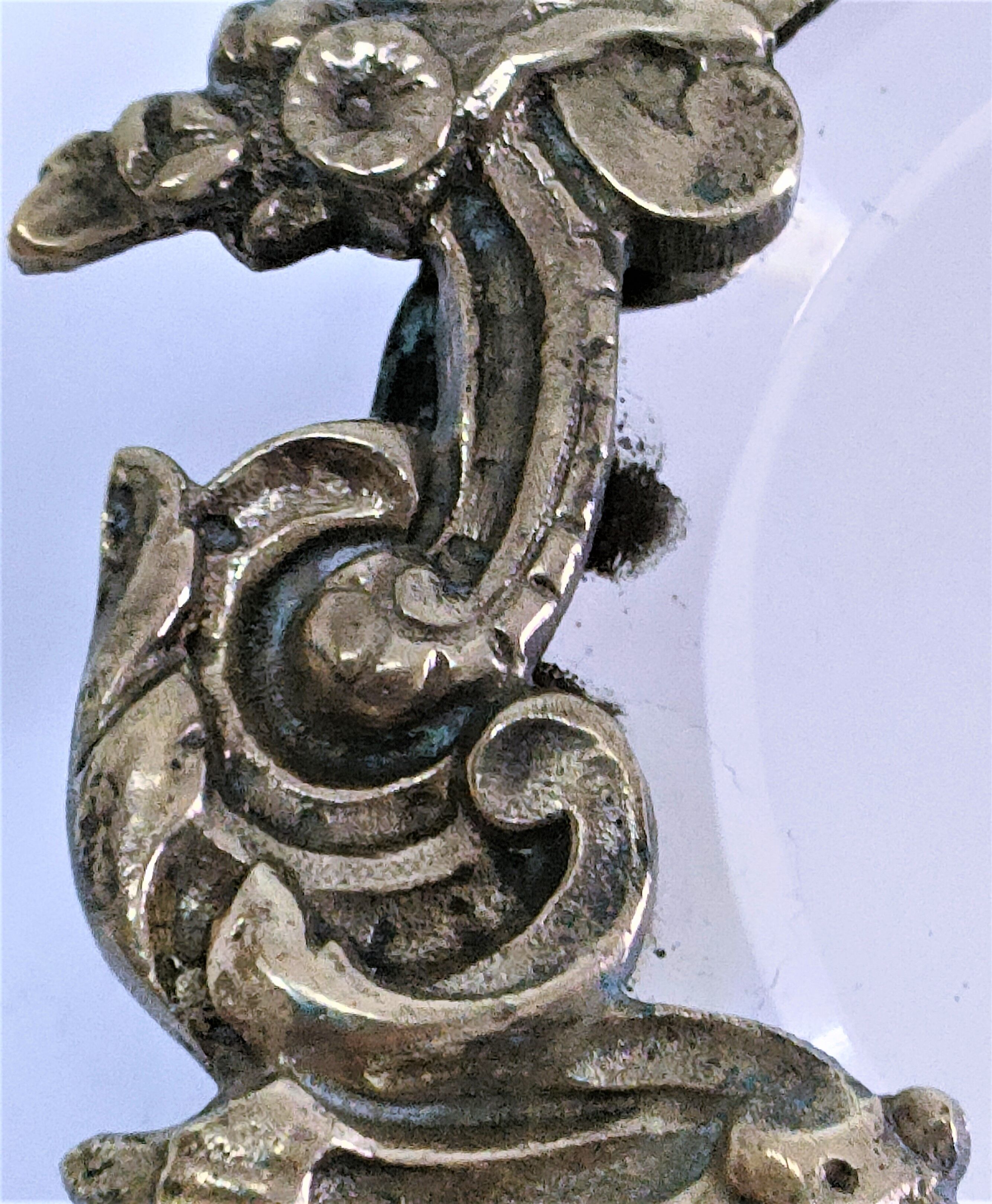 Patinated bronze chandelier mirror early twentieth century