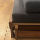 Vintage oak convertible bench by Alain Gaubert