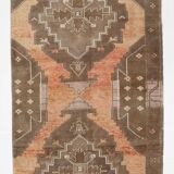 Tapis de couloir turc marron délavé 5x13, 159x385 cm