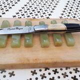 Jade style natural stone knife holder (6 pieces)