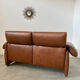 Vintage sofa 2 places leather camel design de sede ds-1023