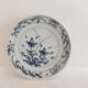Asian saucer decoration blue white 19th century