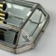 60s 70s wall lamp wall light glass & metal vintage space age design