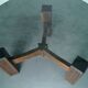 Table basse italienne moderne de bois de rose années 60
