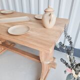Solid oak monastery table