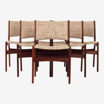 Six chairs by Henning Kjaernulf design, 70s design