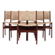 Six chairs by Henning Kjaernulf design, 70s design