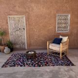 Tapis Marocain Boucherouite coloré - 138 x 260 cm