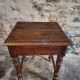 Antique French side table in walnut – 19th century, Louis Philippe style, solid walnut table with drawer (1870–1900)