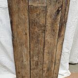 Folding workshop table in teak and wrought iron