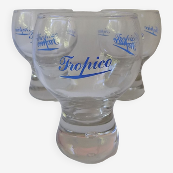 3 verres Tropico vintage