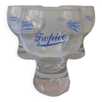 3 verres Tropico vintage