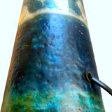Vintage 1970s bubble patterned resin cylindrical lamp in perfect condition
