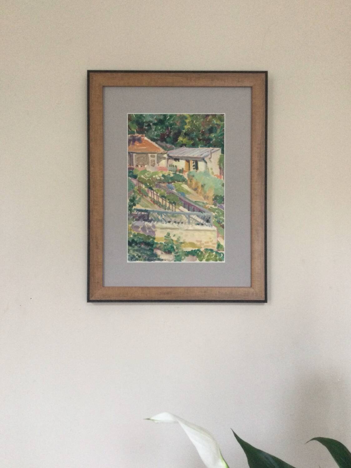 Study in Raincy. Oil on paper by Pierre CHAPUIS (1864-1942)