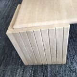 Coffee table Roche Bobois vintage Marble travertine 1970
